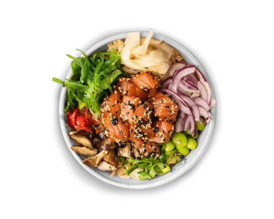 Poké Bowl Saumon Mariné.